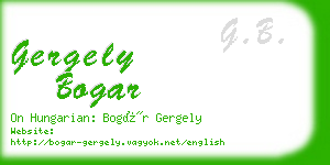 gergely bogar business card